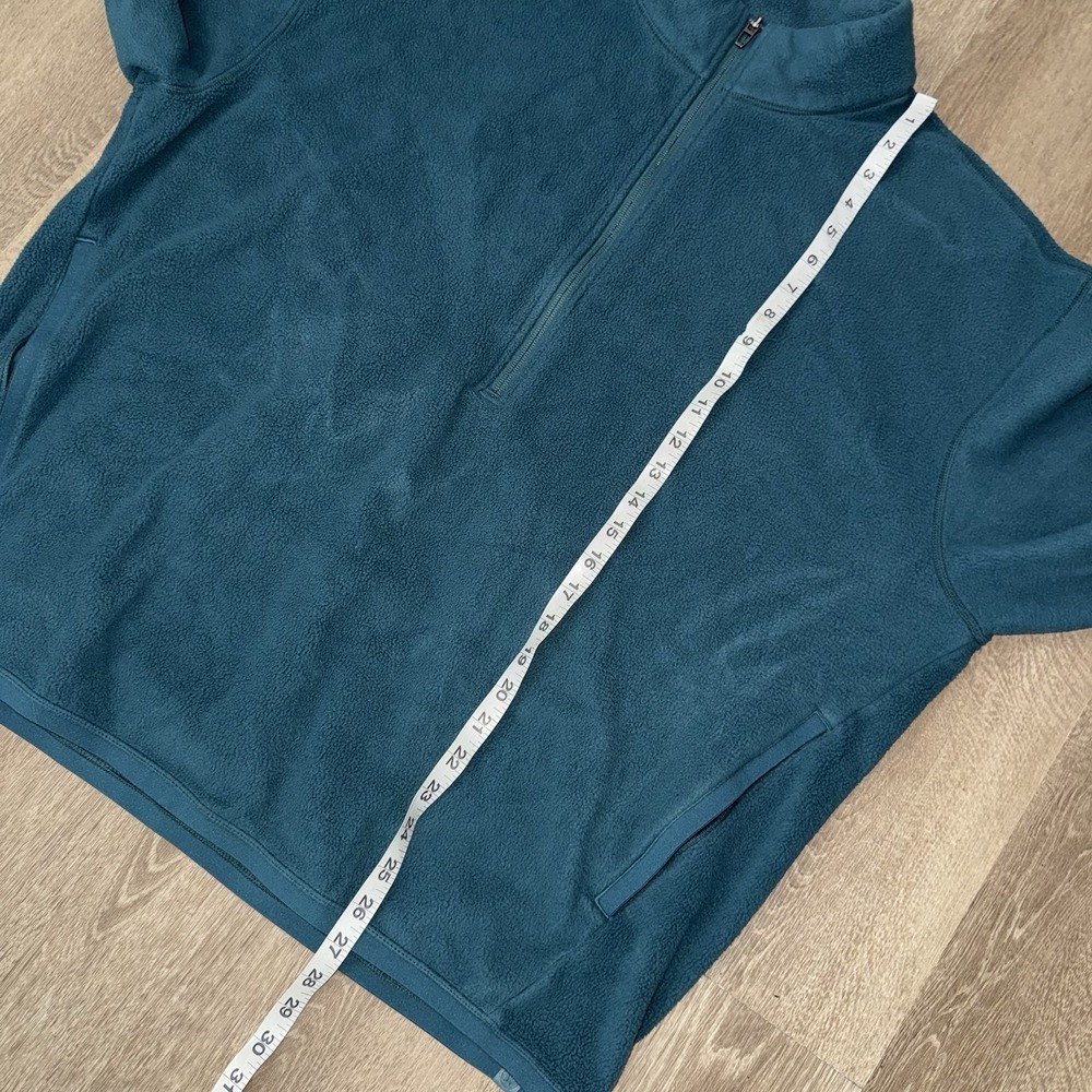 Lululemon Oversized Fit Fleece Half Zip Pullover Men's XL Green Pockets - Picture 5 of 7
